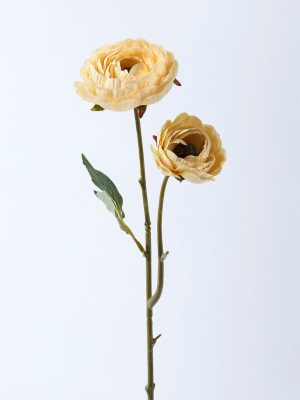 Westside Home Yellow Artificial Camellia Flower Plant