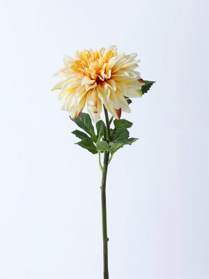 Westside Home Yellow Artificial Dahlia Flower Plant