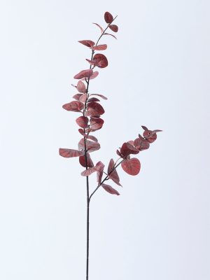 Westside Home Red Artificial Eucalyptus Leaf Plant