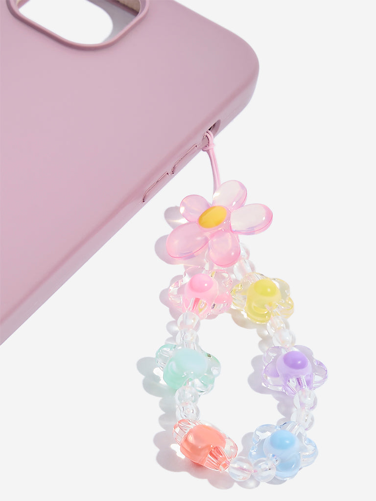 Studiowest Multicolour Beaded Flower Phone Charm - Image 3