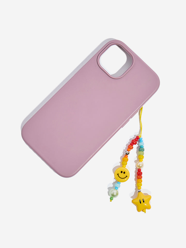 Studiowest Multicolour Beaded Smiley Star Phone Charm