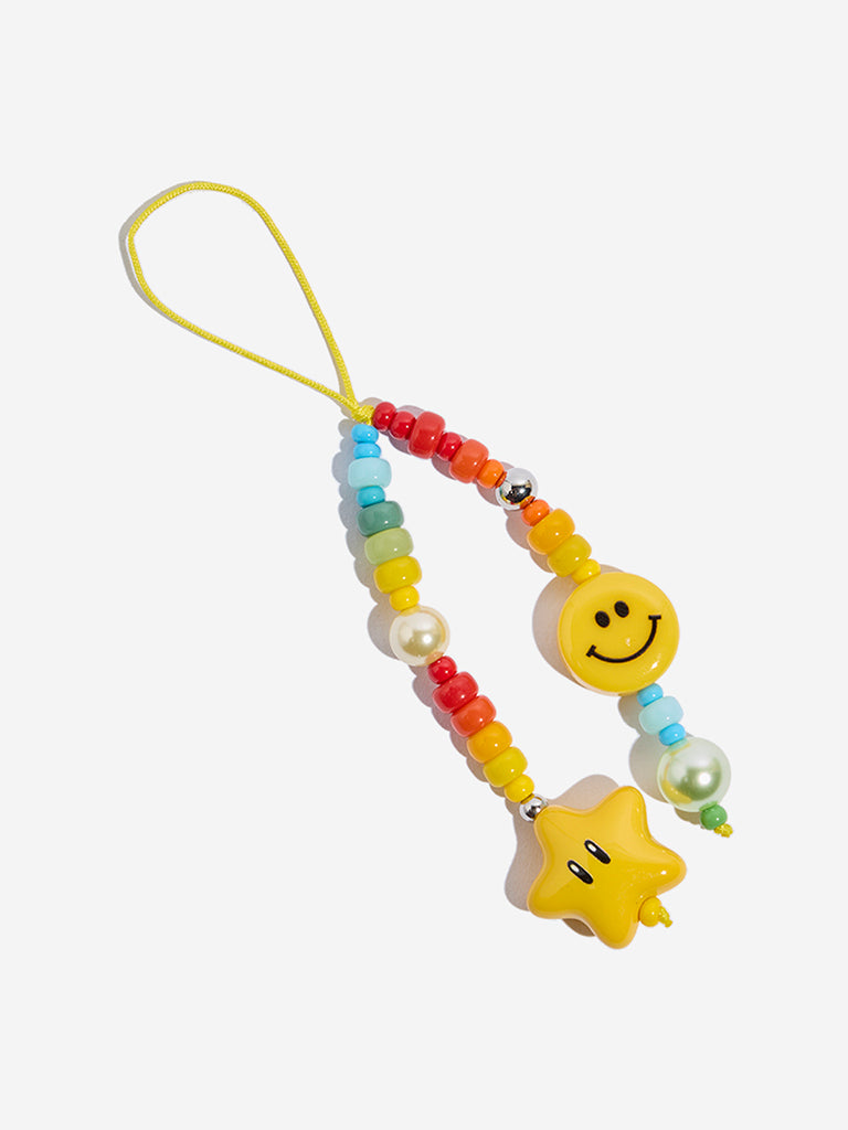 Studiowest Multicolour Beaded Smiley Star Phone Charm - Image 2