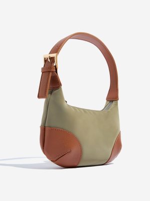 Westside Olive Colour-Blocked Shoulder Bag