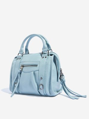 Westside Blue Textured Sling Bag