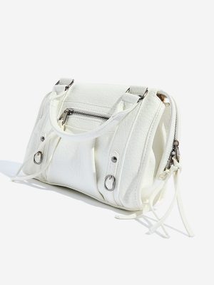 Westside White Textured Sling Bag