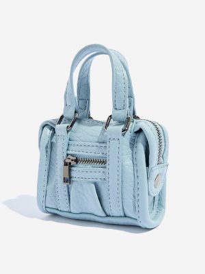 Westside Blue Textured Mini Sling Bag