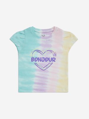 HOP Kids Multicolour Tie-Dye Pattern Cotton Top