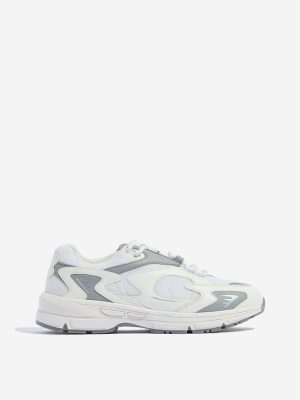 SOLEPLAY Grey Mesh-Detailed Lace-Up Sneakers