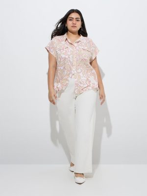 Gia Beige Abstract Pattern Shirt