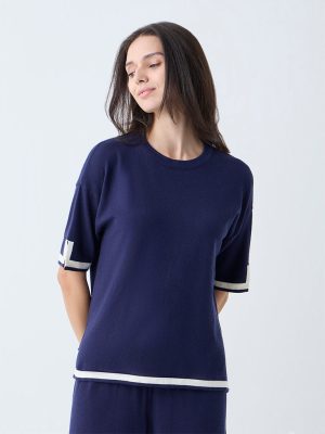 Wunderlove Navy Solid T-Shirt