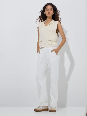 Studiofit Cream Vest Jacket