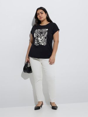 Gia White High-Rise Cotton-Blend Jeggings