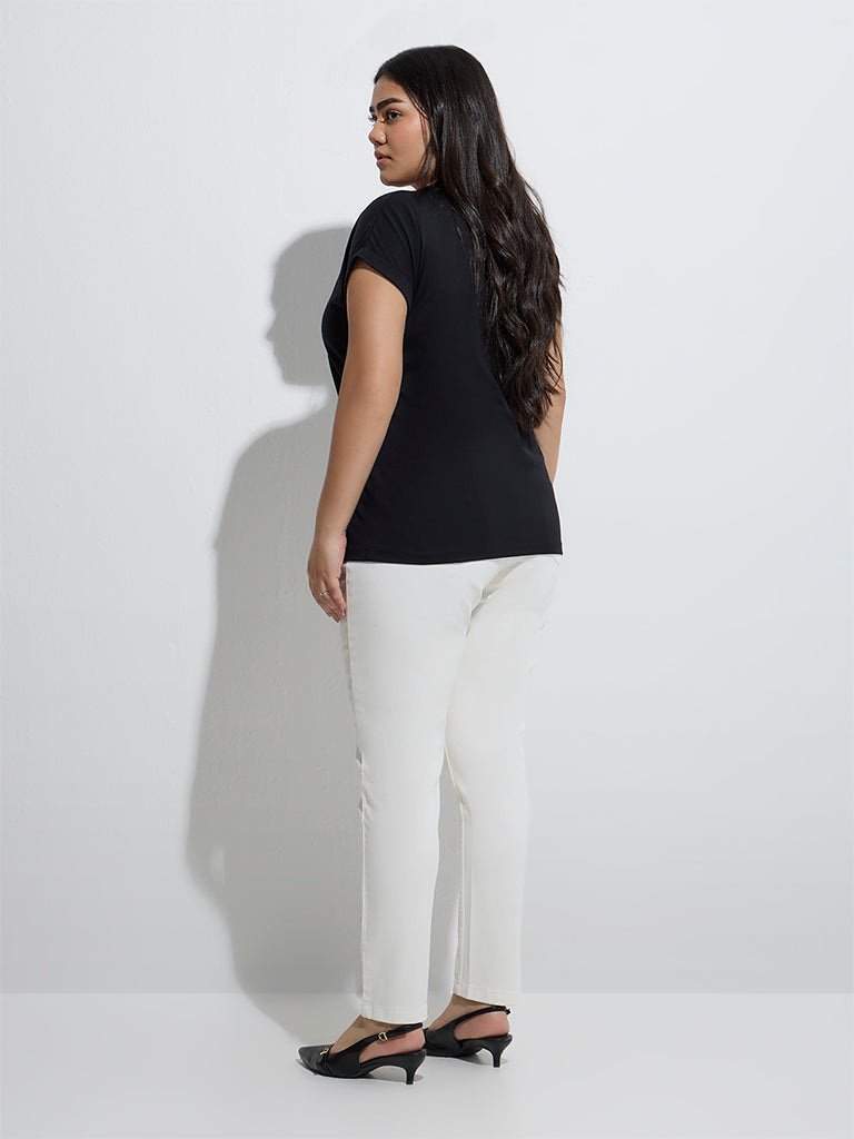 Gia White High-Rise Cotton-Blend Jeggings - Image 4