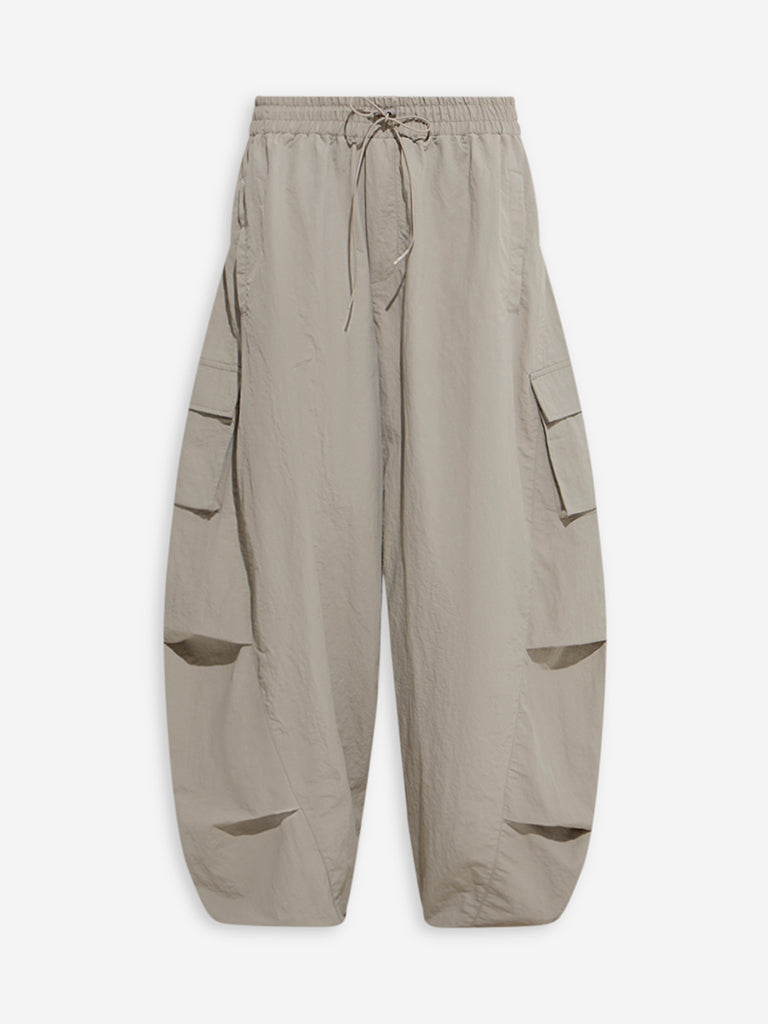 Nuon Beige Mid-Rise Harem Pants - Image 5