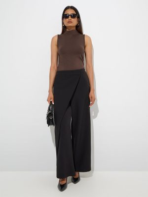 Wardrobe Dark Brown Sleeveless Top