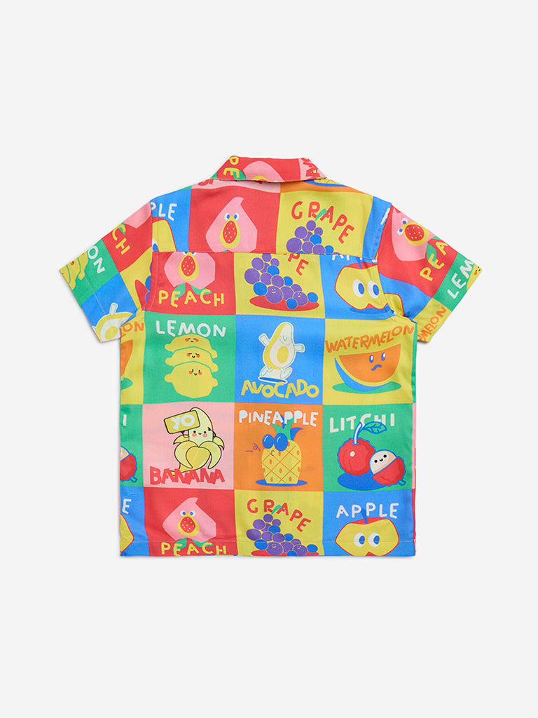 HOP Kids Multicolour Fruit Design Shirt - Image 2