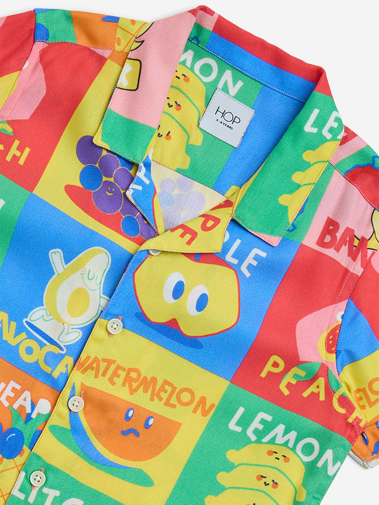 HOP Kids Multicolour Fruit Design Shirt - Image 3