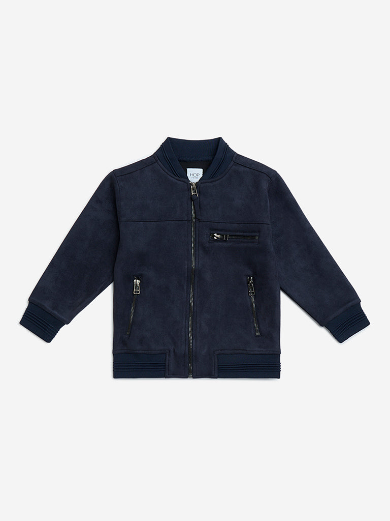 HOP Kids Navy Suede Jacket