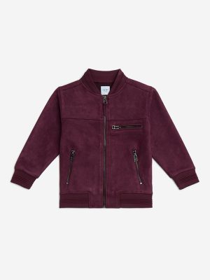 HOP Kids Wine Suede Jacket