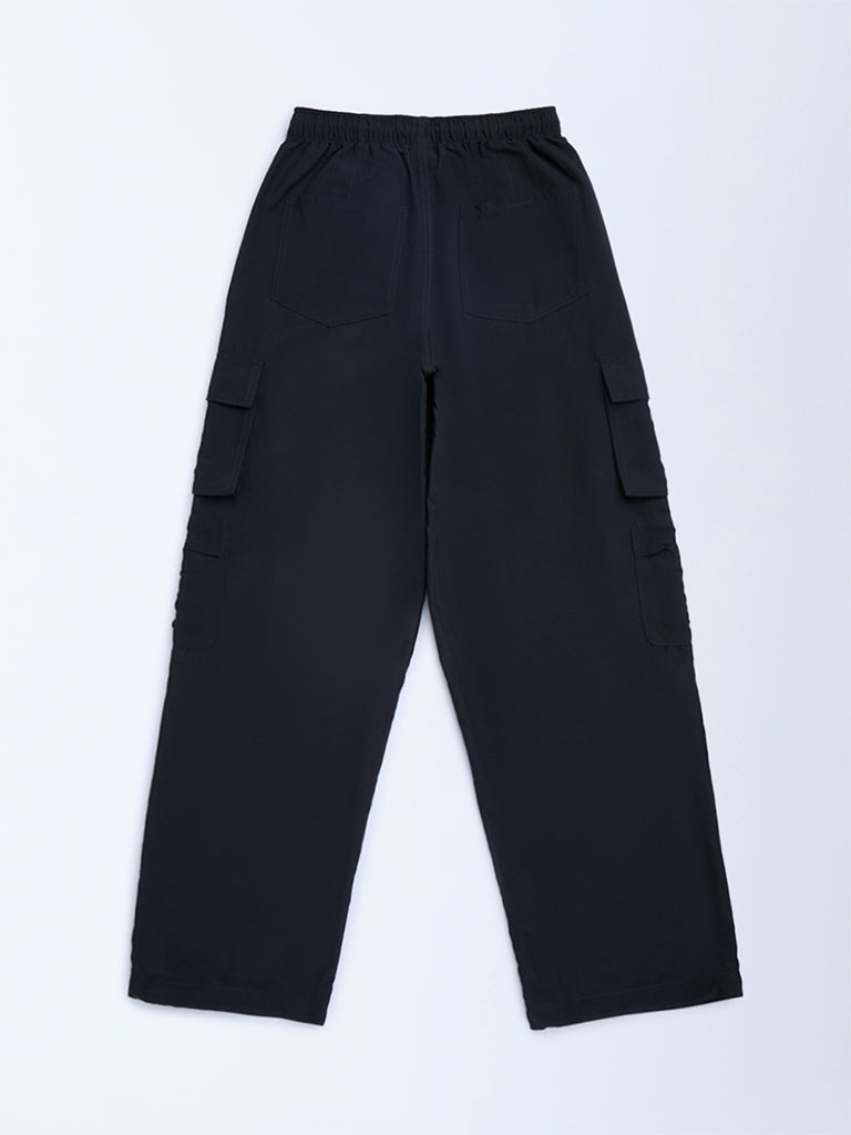 Y&F Kids Black High-Rise Joggers - Image 2