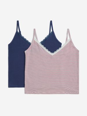 Superstar Multicolour Cotton-Blend Camisoles - Pack of 2