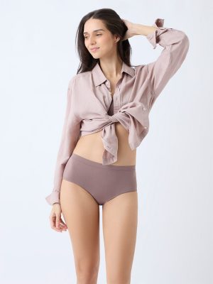 Wunderlove Brown Seam-Free Full Briefs