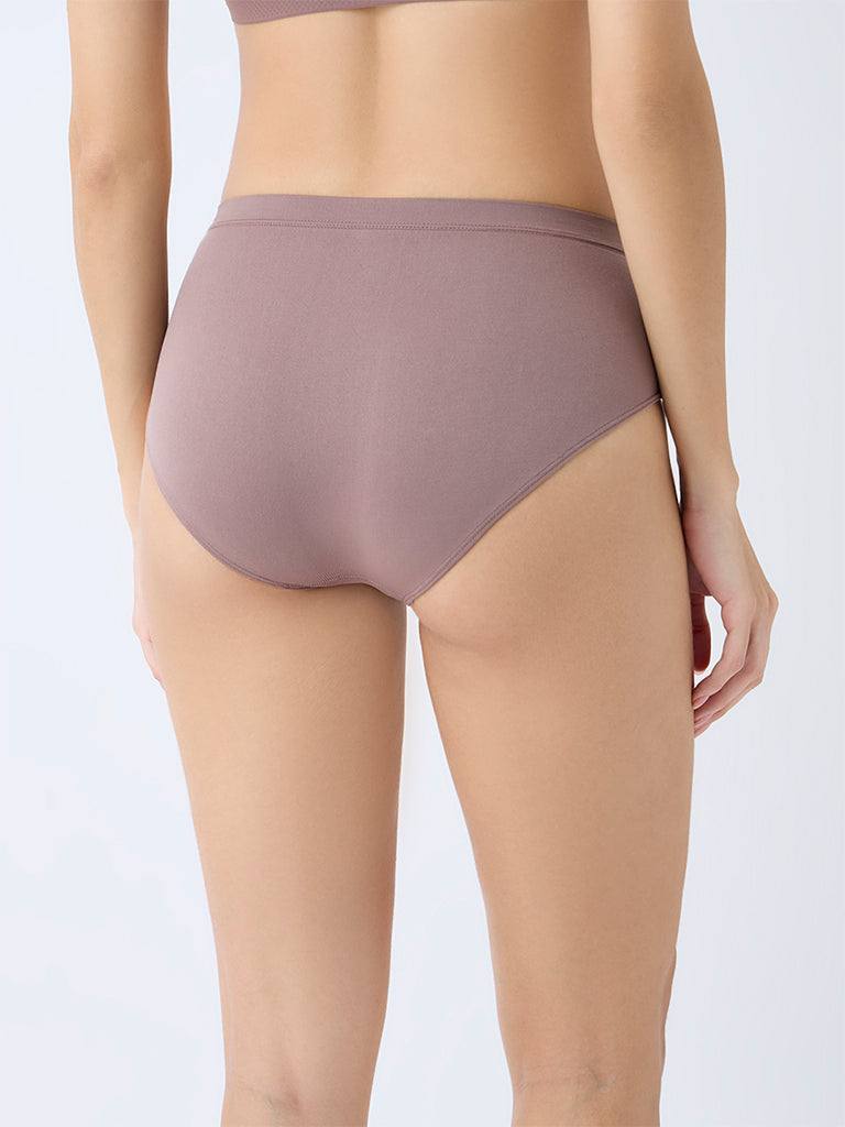 Wunderlove Brown Seam-Free Full Briefs - Image 4