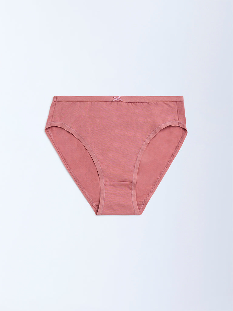 Wunderlove Multicolour Floral Design Hi-Leg Cotton-Blend Briefs - Pack of 3 - Image 4