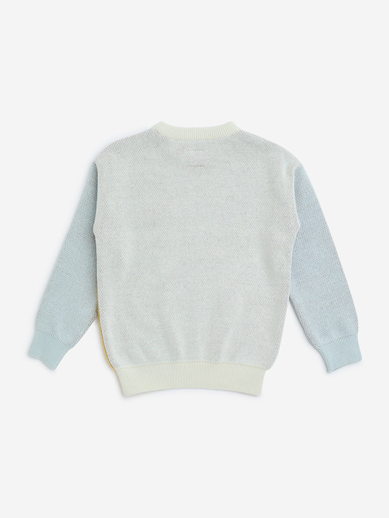 HOP Kids Multicolour Printed Cotton Sweater - Image 3