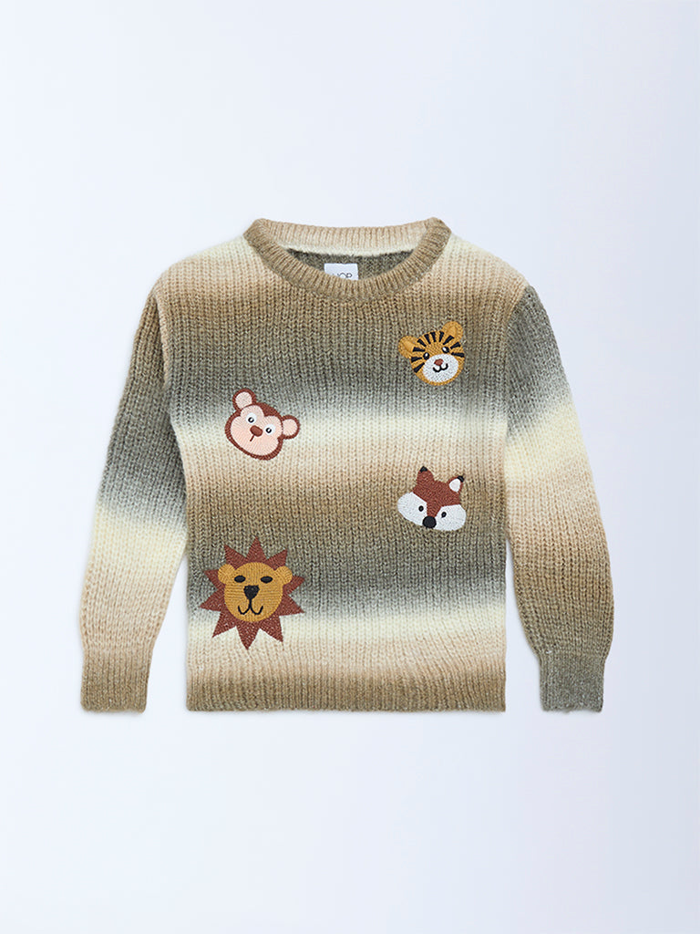 HOP Kids Brown Ombre Sweater - Image 3