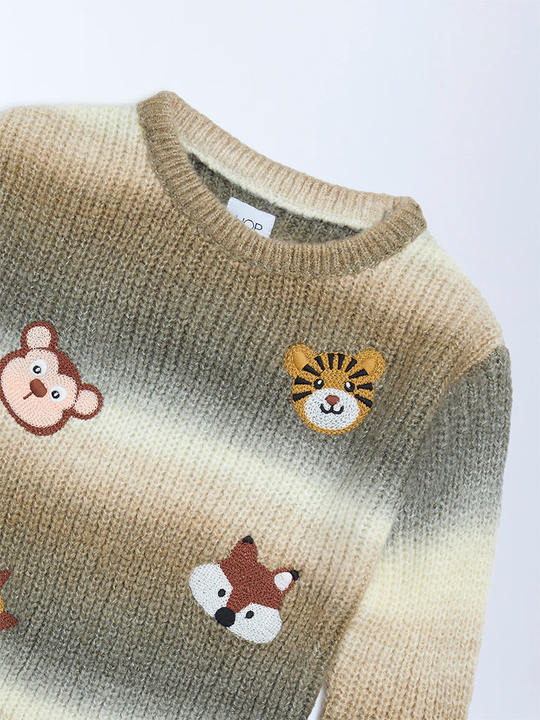 HOP Kids Brown Ombre Sweater - Image 5