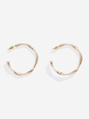 Westside Accessories Gold Twisted Half Hoop Earrings
