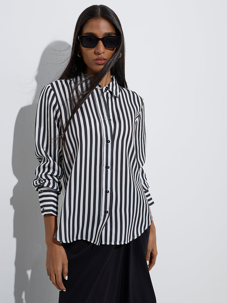 Wardrobe Black Striped Shirt