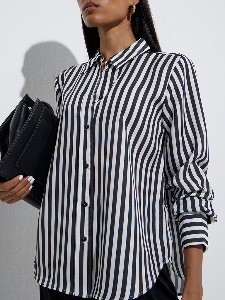 Wardrobe Black Striped Shirt - Image 3