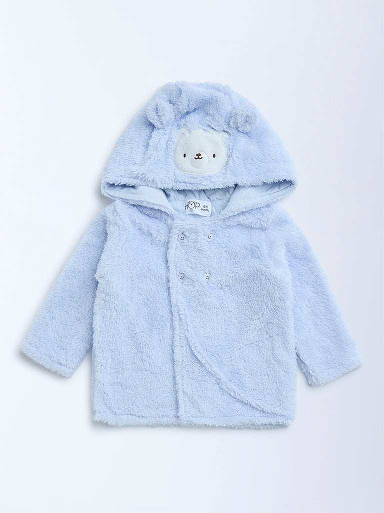HOP Baby Blue Fleece Detailed Sweater - Image 2