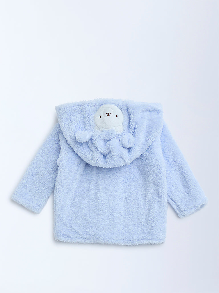 HOP Baby Blue Fleece Detailed Sweater - Image 3