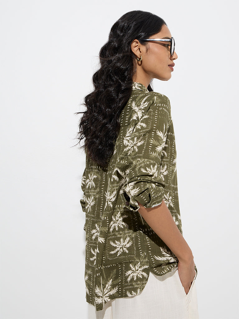 LOV Olive Tropical-Inspired Shirt - Image 4