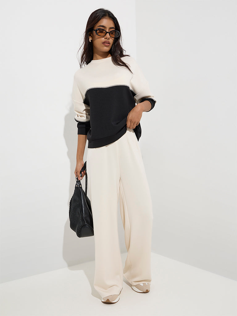 LOV Black Colour-Blocked Sweatshirt - Image 2