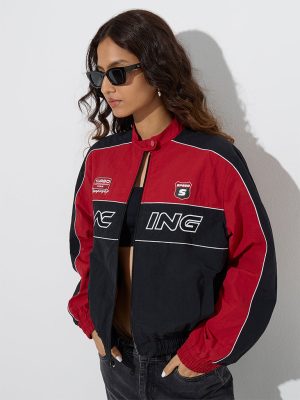 Nuon Black Colour-Blocked Jacket