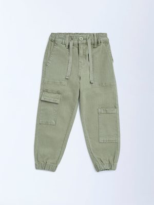 HOP Kids Sage Relaxed-Fit Mid-Rise Jogger-Style Jeans