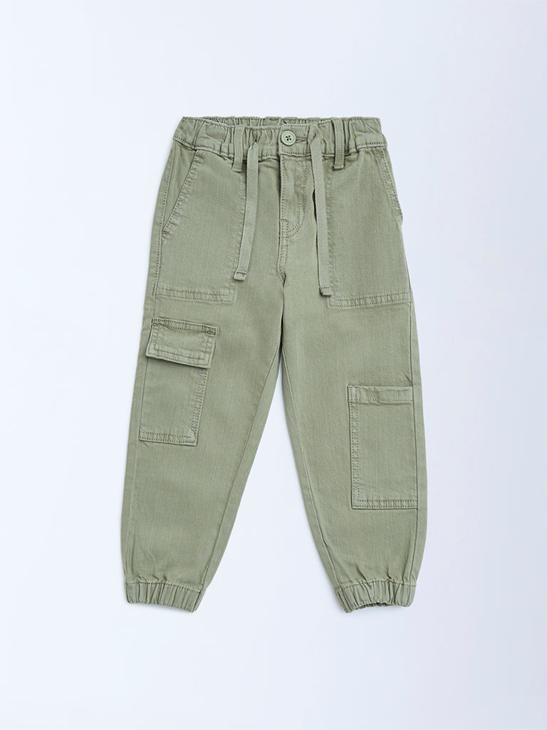 HOP Kids Sage Relaxed-Fit Mid-Rise Jogger-Style Jeans