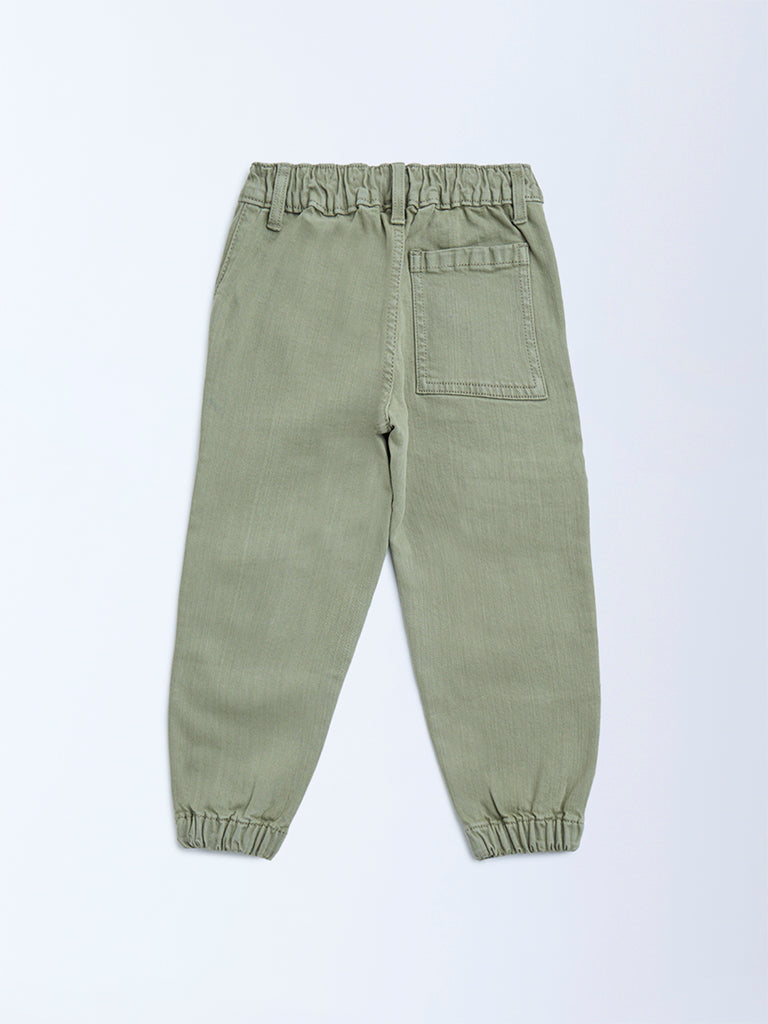 HOP Kids Sage Relaxed-Fit Mid-Rise Jogger-Style Jeans - Image 3
