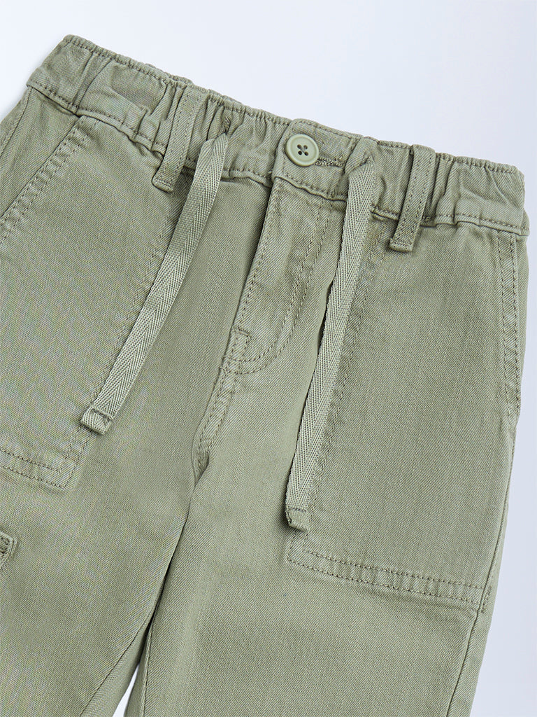 HOP Kids Sage Relaxed-Fit Mid-Rise Jogger-Style Jeans - Image 4