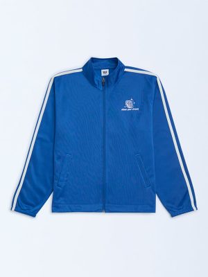 Y&F Kids Blue Stripe Detailed Jacket