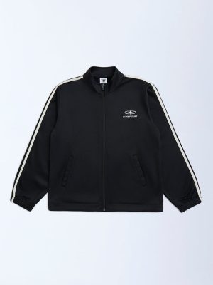 Y&F Kids Black Striped Jacket