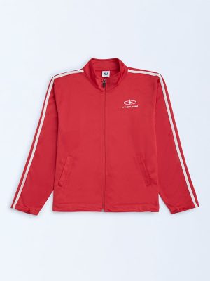 Y&F Kids Red Striped Jacket
