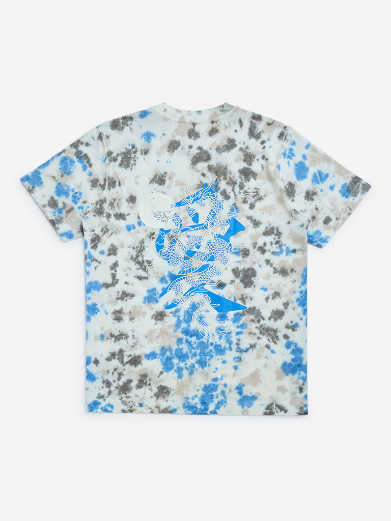 Y&F Kids Multicolour Tie-Dye Patterned Cotton T-Shirt - Image 2