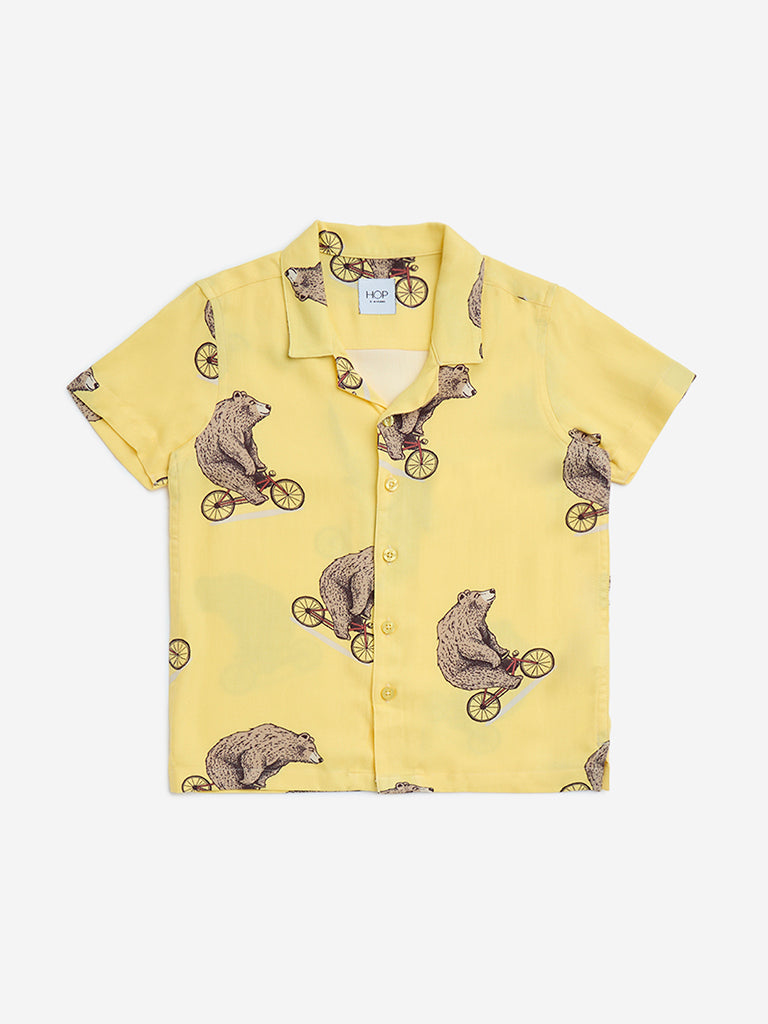 HOP Kids Yellow Animal Design Shirt - Image 2