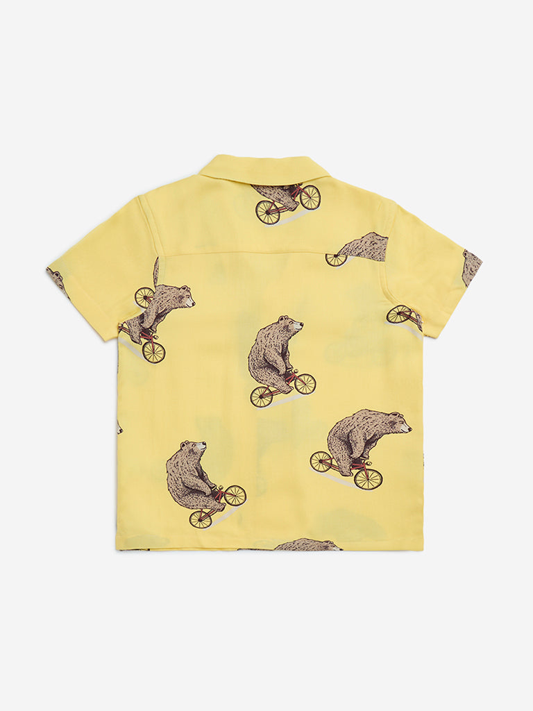 HOP Kids Yellow Animal Design Shirt - Image 3