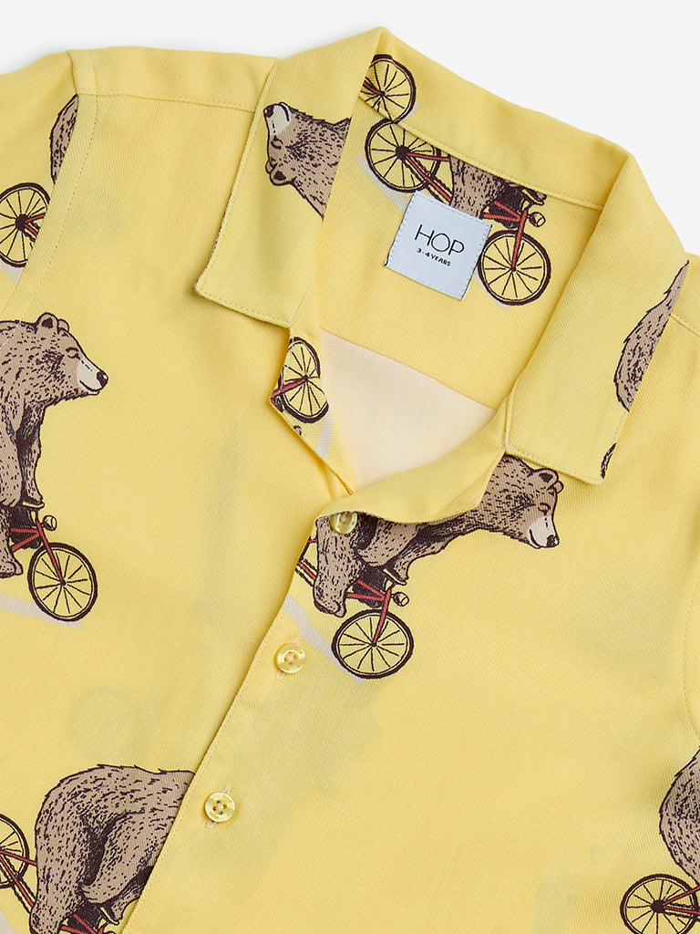 HOP Kids Yellow Animal Design Shirt - Image 4